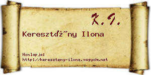 Keresztény Ilona névjegykártya